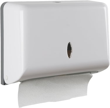 Paper Towel Dispensers, Wall Mount Commercial Toilet Tissue Dispensers Paper Towel Holder C-Fold/Multifold Paper Towel Dispenser for Bathroom, Kitchen (White)