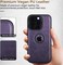iPhone 14 Pro Leather Case, Thin Flexible Soft Grip Luxury Vgean PU Leather Cover for Men, Durable Anti-Scratch Full Phone Cases Compatible with iPhone 14 Pro (2022) 6.1" (Purple)