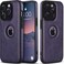 iPhone 14 Pro Leather Case, Thin Flexible Soft Grip Luxury Vgean PU Leather Cover for Men, Durable Anti-Scratch Full Phone Cases Compatible with iPhone 14 Pro (2022) 6.1" (Purple)