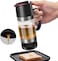 9OZ Honey Dispenser With Handle - No Drip Glass Syrup Container for Coffee Bar, Honey Pot and Jar - Black