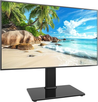 Radiotronics Universal Swivel TV Stand/Base Table Top TV Stand for 13 to 39 inch TVs with 100 Degree Swivel, 4 Level Height Adjustable