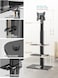 Universal TV Stand with Swivel Bracket for 19-42 Inch LCD LED TVs, 3 Shelves, Black
