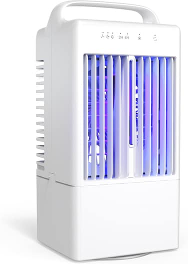 Portable Air Conditioners, 900ml Cooling Fan Evaporative Air Cooler Small Portable AC with 3 Speeds, 2 Mist, 7 Colors LED Light &amp; 2/4H Timer