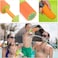 6pcs Mini EVa Water Pistol Shooter Straight Bubble Pull High Pressure Watering Toys Outdoor Beach Swimming Shooting Toy