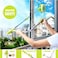 Telescopic Window Cleaner and Squeegee, 2 in 1 Glass Window Cleaning Squeegee Blade Wiper, Rotatable Window Mirror Cleaning Tools