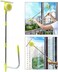 Telescopic Window Cleaner and Squeegee, 2 in 1 Glass Window Cleaning Squeegee Blade Wiper, Rotatable Window Mirror Cleaning Tools
