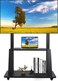 TV Stand for 32-70 Inch LCD LED Flat/Curved Panel Screen TVs, Rolling TV Cart with Laptop Shelf Holds up to 180lbs