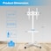 Radiotronics Mobile TV Carts on Wheels for 21-60 Inch Flat/Curved Panel Screens TVs - Height Adjustable Floor Trolley Stand with Shelf Holds up to 77lbs - Max VESA 400x400mm, White