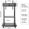 Mobile TV Stand - Rolling Cart with Wheels for 32-70 inch TVs, Holds up to 40KG, Height Adjustable, Conference/Commercial/Home