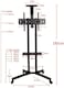 Moible TV Mount Stand Cart Trolley with Wheels, TV Stand Cart Mobile, Height Ajustable TV Stand Mount for 32&quot;-65&quot; HDR &amp; LCD TV Screens, Black (32-65in)