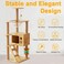 Radiotronics Cat Tree House Tower Sisal Rope Scratching Post Pet Climber Scratcher Condo with Interactive Toy for Adult Cat Kitten Indoor Play Sleeping Activity (Beige)