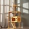 Radiotronics Cat Tree House Tower Sisal Rope Scratching Post Pet Climber Scratcher Condo with Interactive Toy for Adult Cat Kitten Indoor Play Sleeping Activity (Beige)