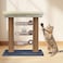 Cat Scratching Post, Cat Tree Tower,Natural Sisal Cat Scratcher with Plush Top Perch Bed，Suitable for Cats to Rest and Play (double)