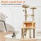Cat Tree Tower Indoor - Modern Activity Center With Scratching Post, Standing House Condo, Fun Toys for Kittens, Pet Playhouse (147CM) (147CM)