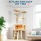 Cat Tree Tower Indoor - Modern Activity Center With Scratching Post, Standing House Condo, Fun Toys for Kittens, Pet Playhouse (147CM) (147CM)