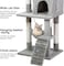 Cat Tree Tower｜Durable Cat Condo with Sisal Scratching Posts｜Cozy Cat House,｜Ladder &amp; Resting Platforms for Indoor Use   Assembly accessories｜120&times;49&times;39cm,Gray