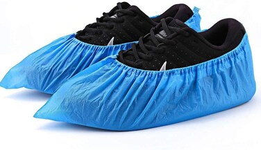 Radiotronics Shoe Covers Disposable -100 Pack（50 Pairs） Disposable Shoe & Boot Covers Waterproof Slip Resistant Shoe Booties (Large Size - up to US Men's 11 & US Women’s 12.5)