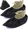 Professional Shoe Covers - 100 Pack   Sleek Black Disposable Boot and Shoe Booties   One Size Fits Most   Durable   Non Slip - Indoor/Outdoor