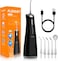 Water Dental Flosser for Teeth Cordless with 300ML 4 Cleaning Modes 5 Jet Tips Portable Oral Irrigator USB-Powered Electric Flosser