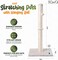 Tall Cat Scratching Post - Sisal Kitten Scratcher with Hanging Balls, Scratch Post for Indoor Cats, Durable Cat Scratcher to Protect Furniture