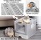 Large Cat Litter Box, Kitty Litter Box with Litter Cleaning Scoop Drawer Type Enclosed, Foldable Splash-Proof Cat Litter Box