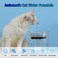 Cat Water Fountain, Dog Water Dispenser, Automatic Pet Drinking Fountain with Faucet Kits, 64oz/1.8L Super Quiet, Transparency