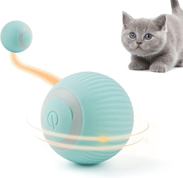 Interactive Smart Cat Ball,Quiet Cat Toys for Indoor Cats Adult Automatic 360&deg; Rotating Kitten Toys,Intelligent Automatic