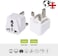 USA/Canada/EU/AU to UAE Dubai UK HK Plug Converter, 3-Pin Travel Adapter Plug, Universal Socket Travel Adaptor Converter for Business Trip Holiday Hotel Airport (White)