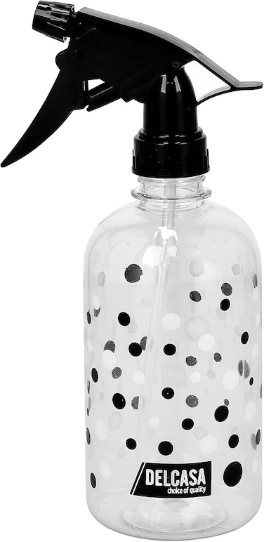 500ml Spray Bottle - Portable Bottle Water Mist Stream Liquid Container Leak Proof Trigger Sprayer   Transparent Body