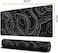 Gaming Mouse Pad XL - 80x30cm Large Mouse Mat with Anti-Slip Rubber Base for Keyboard and Mouse, for Home and Office（Black with White Topographic Line）