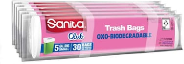 Club Trash Bags Biodegrdable 5 Gallons, 150 Bags