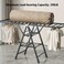Foldable Clothes Drying Rack, 3 Tier Laundry Dry Rack Height Adjustable Clothes Hanger Stand Drying Racks, Carbon Steel Laundry Drying Rack Stand