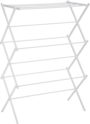 Foldable Laundry Rack for Air Drying Clothing - 105.9 x 74.9 x 36.8 centimeters, White