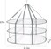 Radiotronics 3 Tier Foldable Mesh Clothes Hanging Dryer, Hanging Mesh Net Dryer Collapsible with Windproof Hook, for Hydroponics Flowers, Buds, Fruits