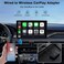 Wireless Apple CarPlay Adapter, 2023 Upgrade Adapter for OEM Wired Cars, Fastest and Most Stylish Dongle, Convert to CarPlay, Plug &amp; Play