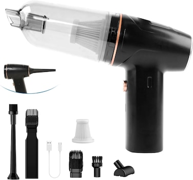 Car Vacuum Cleaner Cordless Handheld - 12000PA Brushless Motor Portable Rechargeable Vacuum for Home, Office &amp; Kitchen Use