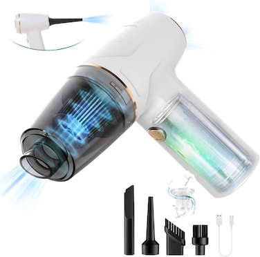 Cordless Handheld Vacuum, Brushless DC Motor 12000PA Maximum Suction,Mini Portable Vacuum Cleaner Rechargeable for Home,Office,Kitchen,Office