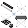 Portable Camping Table with Aluminum Table Top, Folding Beach Table Easy to Carry, Prefect for Outdoor, Picnic, BBQ, Cooking, Festival, Beach, Home Use (Black)