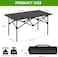 Outdoor Camping Folding Table，Lightweight Folding Table with Aluminum Table Top and Carry Bag, Easy to Carry, Perfect for Outdoor, Picnic, Cooking, Beach, Hiking, Fishing