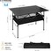 Camping Table 120x55 cm Aluminum Folding Camping Table with Large Storage Roll Up Portable Camping Table 4-6 Person Foldable Camp Table with Carry Bag