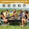 Camping Table 120x55 cm Aluminum Folding Camping Table with Large Storage Roll Up Portable Camping Table 4-6 Person Foldable Camp Table with Carry Bag