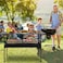Camping Table 120x55 cm Aluminum Folding Camping Table with Large Storage Roll Up Portable Camping Table 4-6 Person Foldable Camp Table with Carry Bag