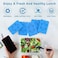Radiotronics 4-Pack Lunch Box Ice Pack, Reusable Slim Freezer Bag for Refrigeration, Cooler Bag for Work, School, Picnic or Camping Keeps Food Fresh