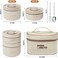 Radiotronics Lunch Box, Stainless Steel Leakproof Bento Lunch Box Set with 4 Separate Lunch Container, Insulated Lunch Bag, Spoon and Fork for School, Home and Office