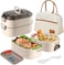 Lunch Box for Adults - Stainless Steel Bento Box with Insulated Lunch Bag &amp; Built-in Spork, Leakproof Lunch Box Set (700ml+400ml) for Office