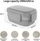 Lunch Box, 3 Layer Stackable Bento Box with Lunch Bag, Lunch Box for Kids Adults, Lunch Box Built-in Plastic Utensil Set(Grey)