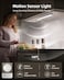 Radiotronics 6-Pack Under Cabinet Lighting with Charging Station, Rechargeable Motion Sensor Lights, 3 Color Temps, Dimmable 62 LED Wireless Motion Activated