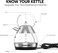 1.7L 2200W Traditional Electric Glass Kettle, Auto-Shutoff, Advanced UK Technology for Swift Boiling and Safety, Rapid Boil in less than 1 min, Boil Dry Protection