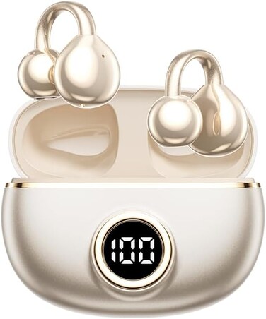 Bluetooth wireless earphones, clip-on earbuds, conduction earphones, intelligent noise reduction and waterproof, suitable for listening to music calls, sports and fitness