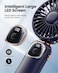 Portable Handheld Fan, 4000mAh Battery Operated Fan with LED Display, Handheld/Neck/Desk 3 in 1 Personal Small Fan, 90&deg; Foldable Desk Fan with Base